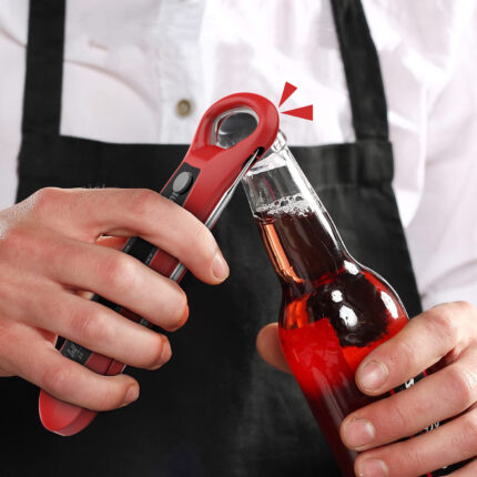Thermomètre de cuisine électronique pliant avec ouvre-bouteille