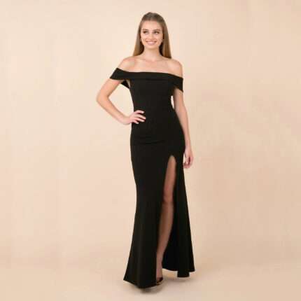 Robe de soirée élégante à col bateau pour femmes