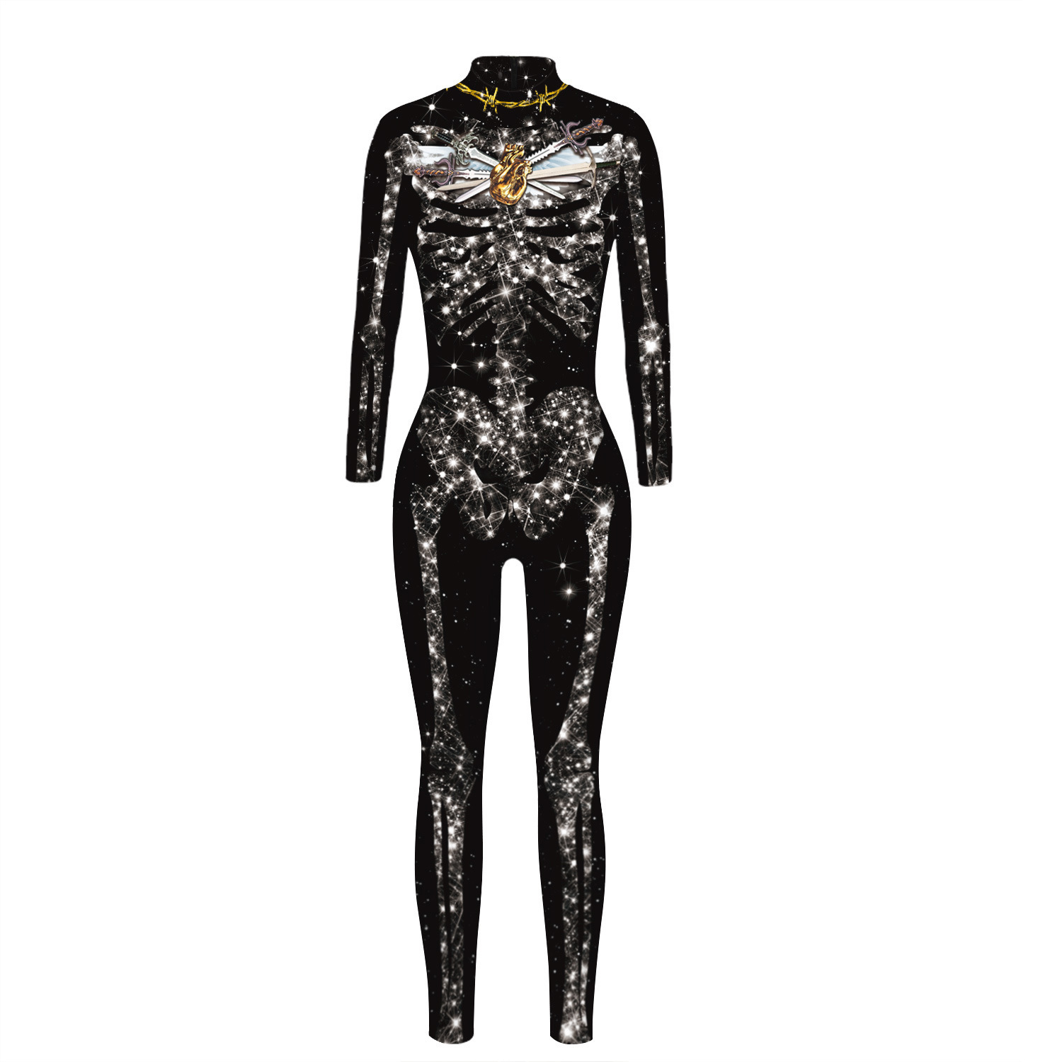 Combinaisons/ déguisements squelettes humain pour Halloween - 2 Style - M